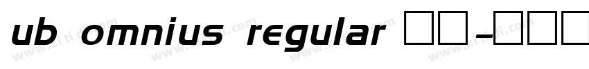 ub omnius regular 字体字体转换